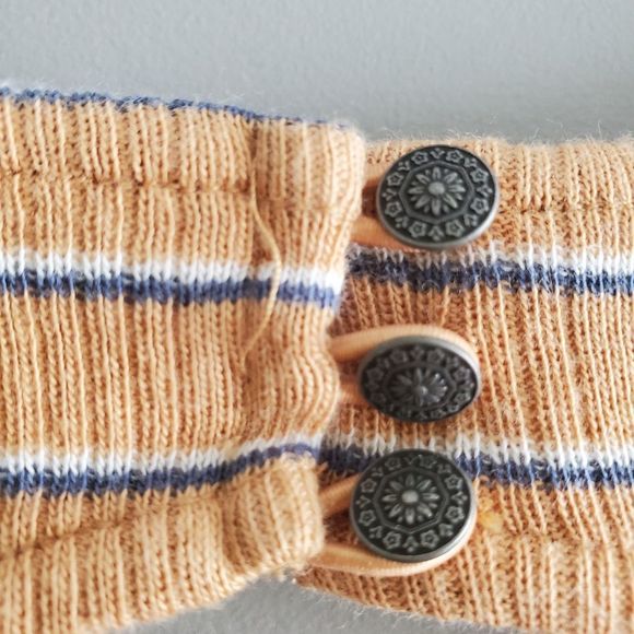 American Eagle Yellow Ribbed Knit Striped Dress Size Small NWT - Picture 4 of 8